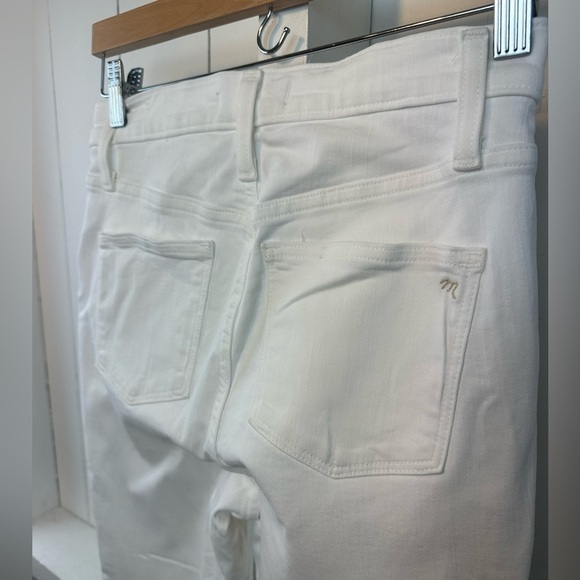 Madewell 10" High-Rise Skinny Jeans Pure White: Step-Hem Edition Summer Pants 26 - Picture 9 of 14